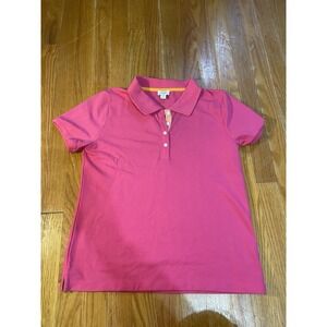 J. Crew Women's Size S Polo Short Sleeve Pink‎ Solid Cotton Collared